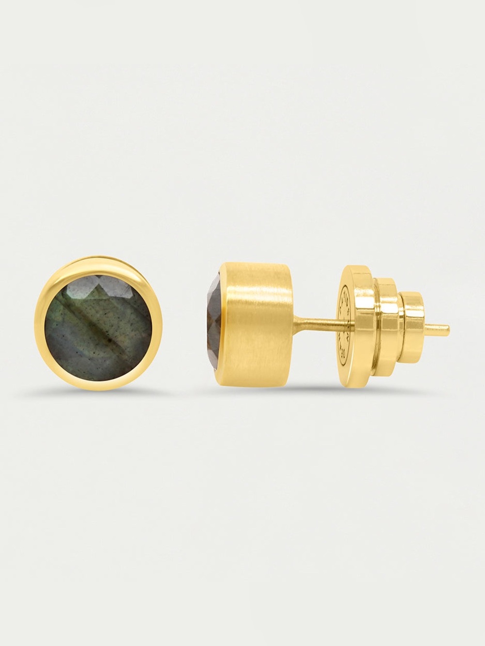 Dean Davidson Signature Midi Knockout Studs Labradorite Brushed Gold